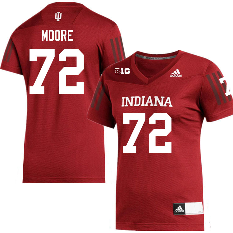 Men #72 DJ Moore Indiana Hoosiers College Football Jerseys Sale-Crimson